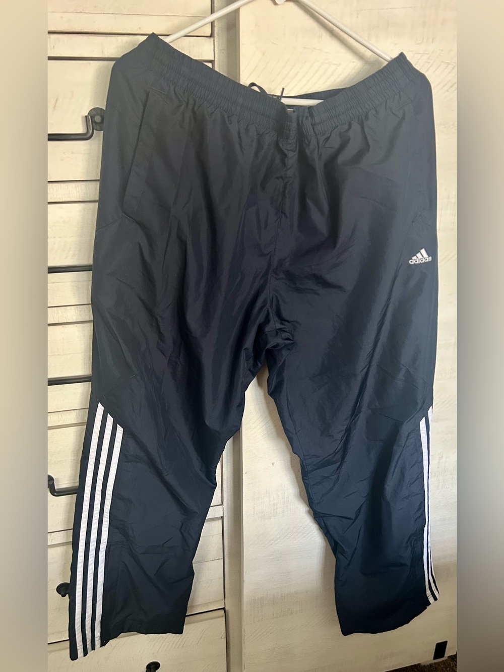 adidas Black Track Pants with White 3-Stripes
